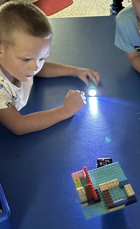 students with legos