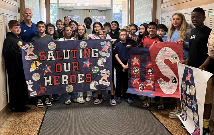 Veterans Day banner presentation 