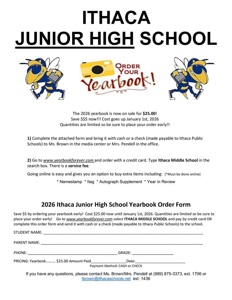Junior High School Yearbook Flyer
