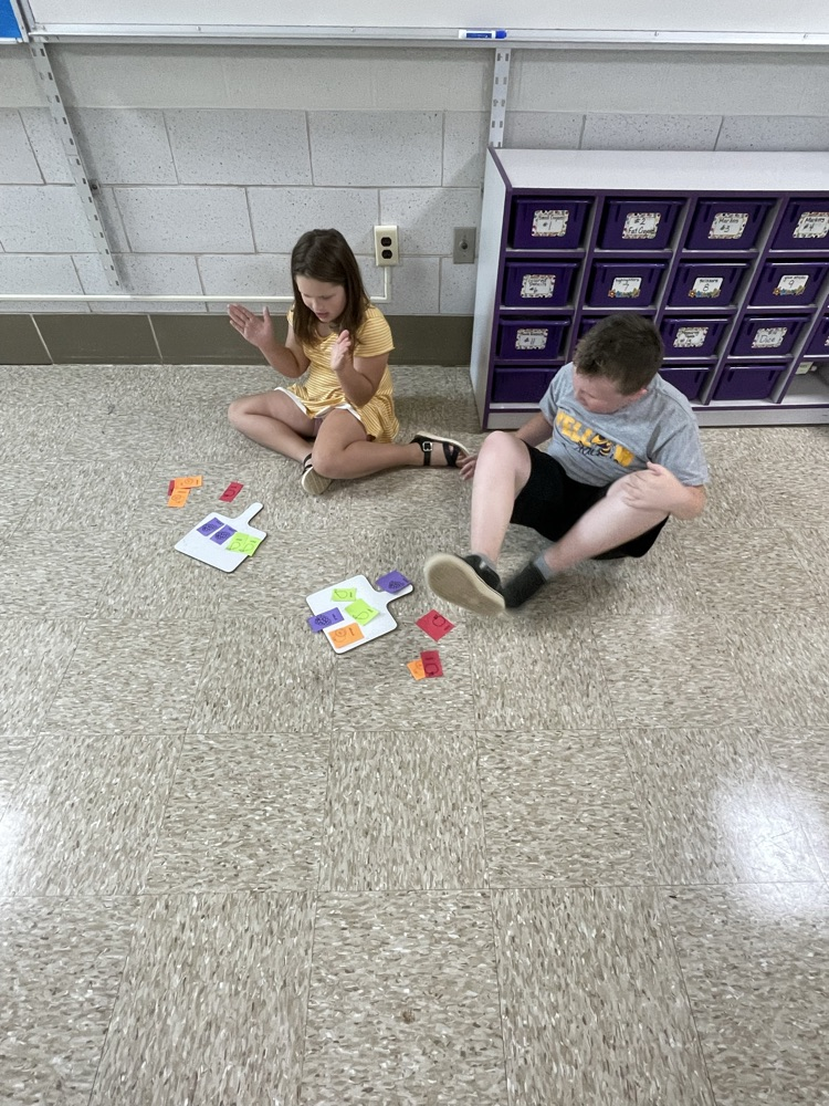 students practicing rhythm using fruit names