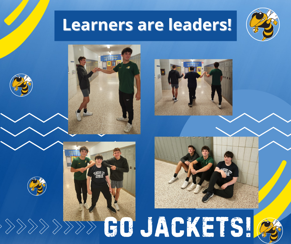 students in a hallway