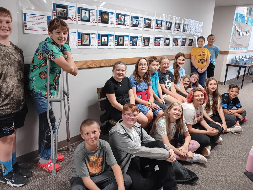 6th graders created poster honoring local veterans