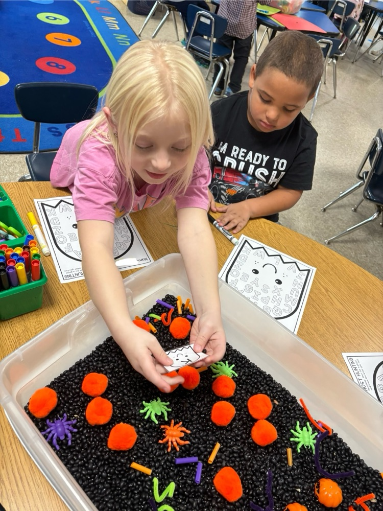 kids playing letter game