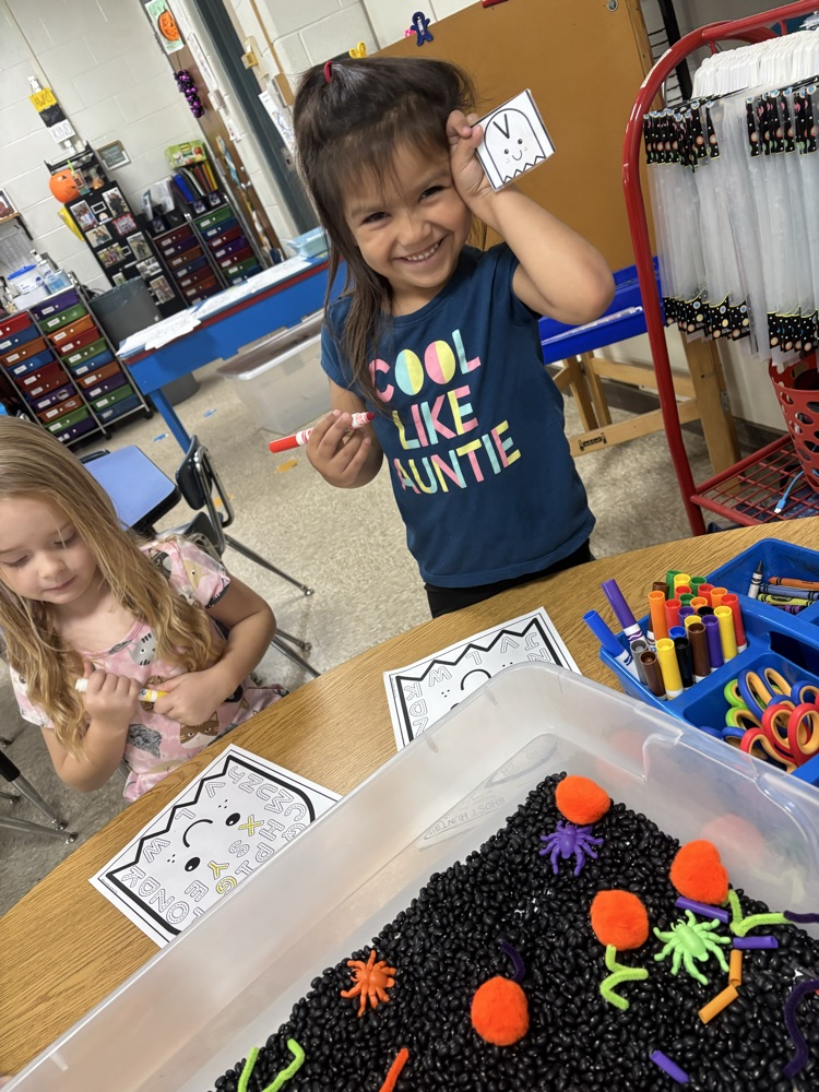kids playing letter game