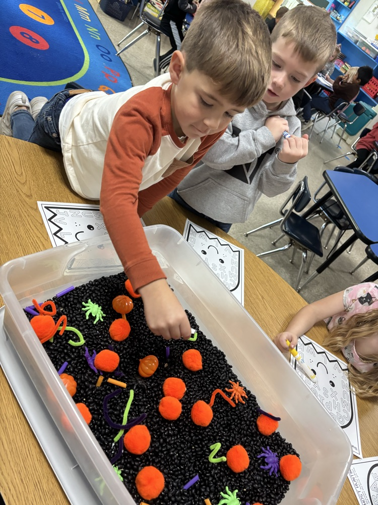 kids playing letter game