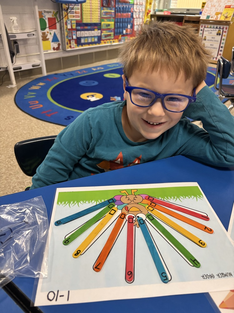 kids working on math