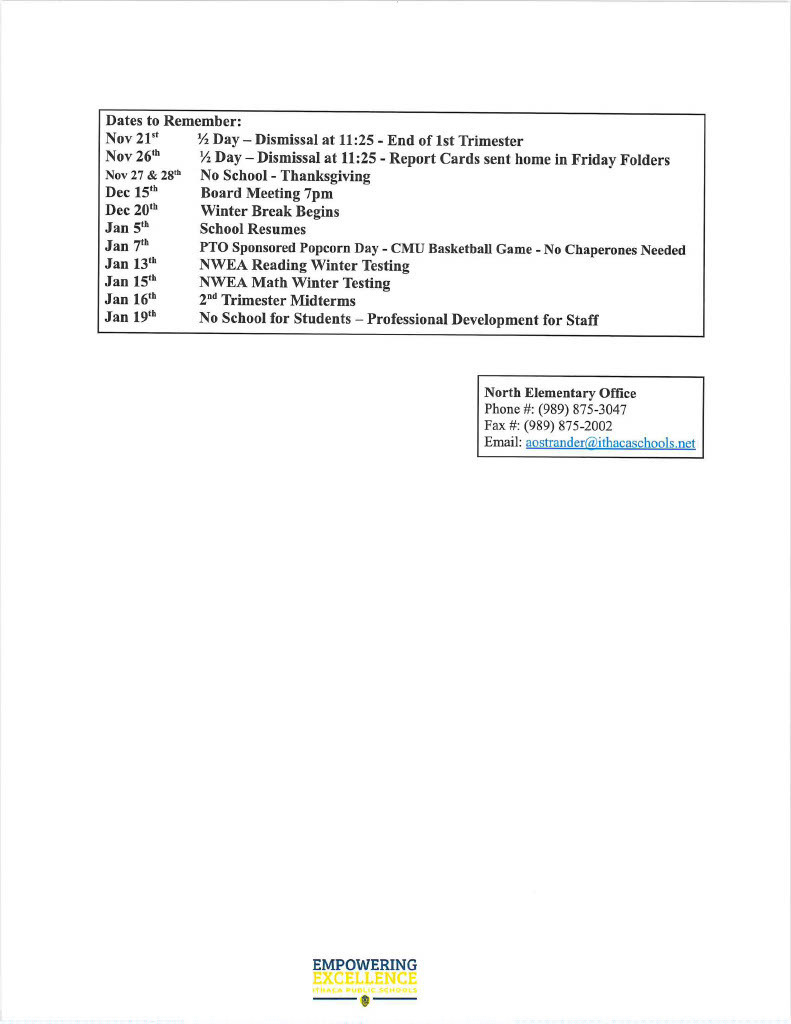 The Buzz 11/14/25 Dates to Remember