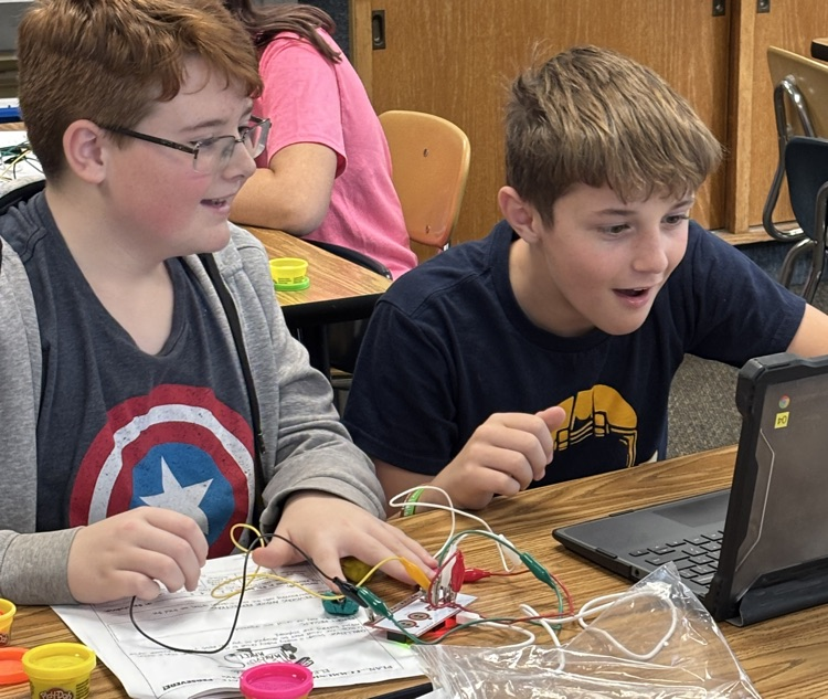 students with circuits