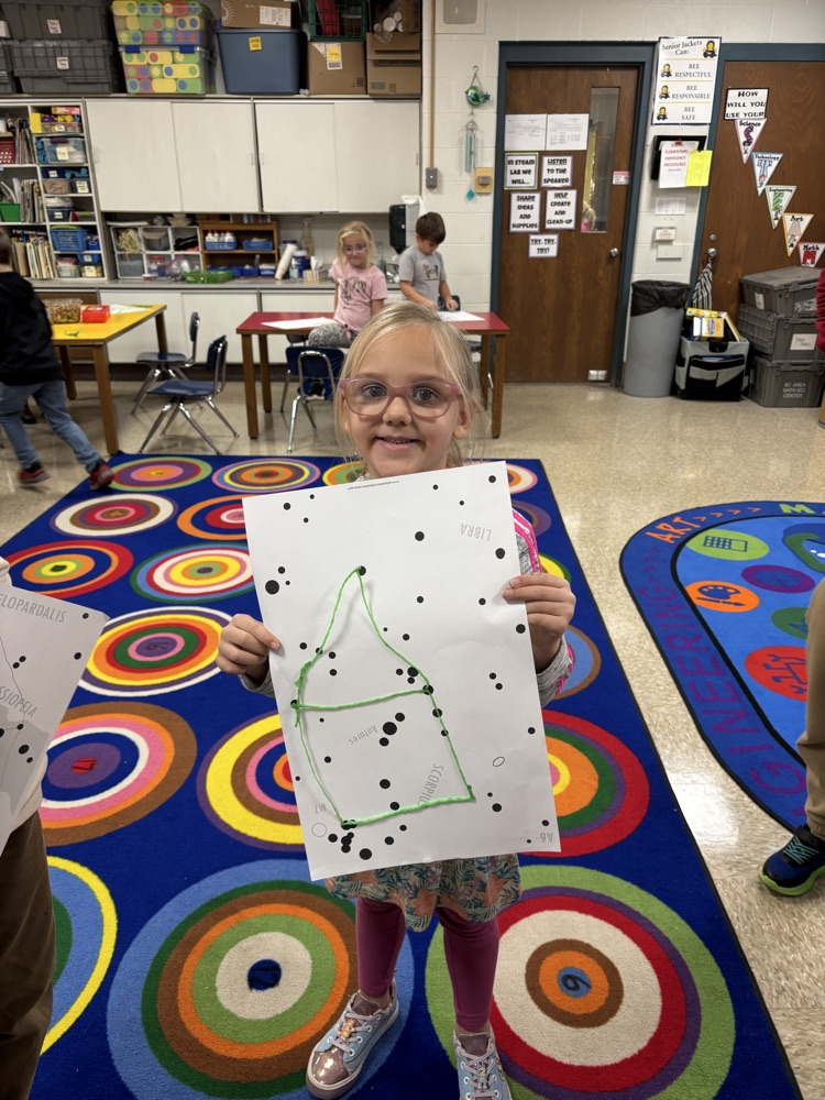 student with star map 