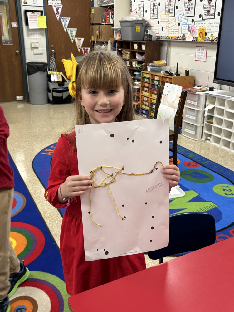 student with star map 