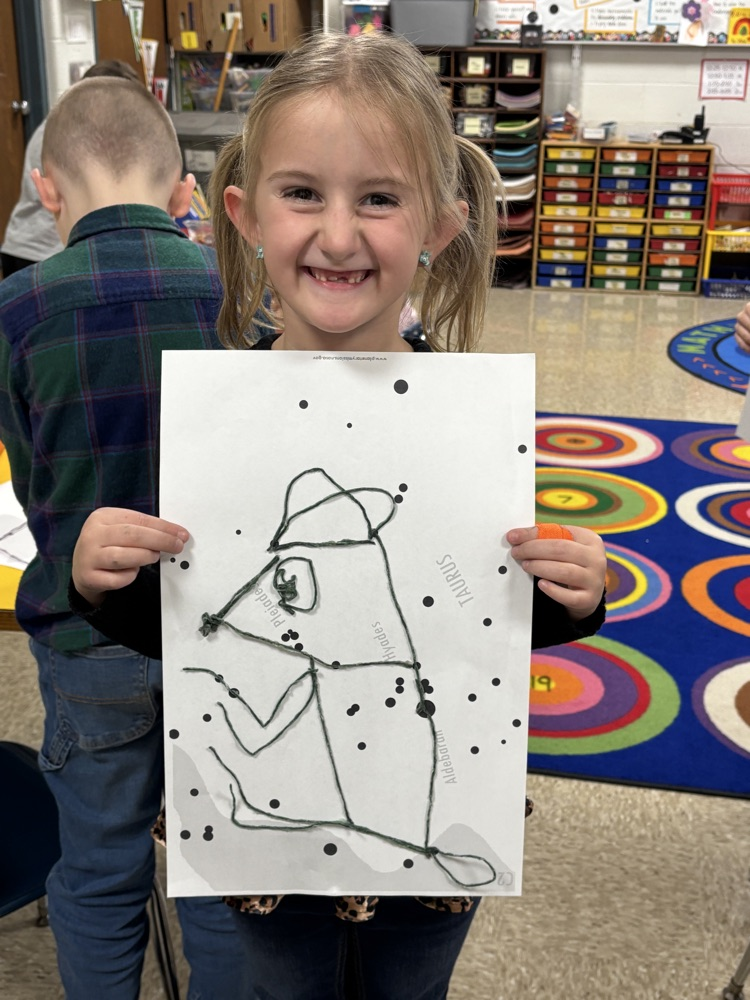 student with star map
