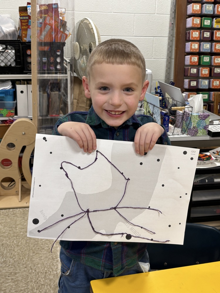 student with star map