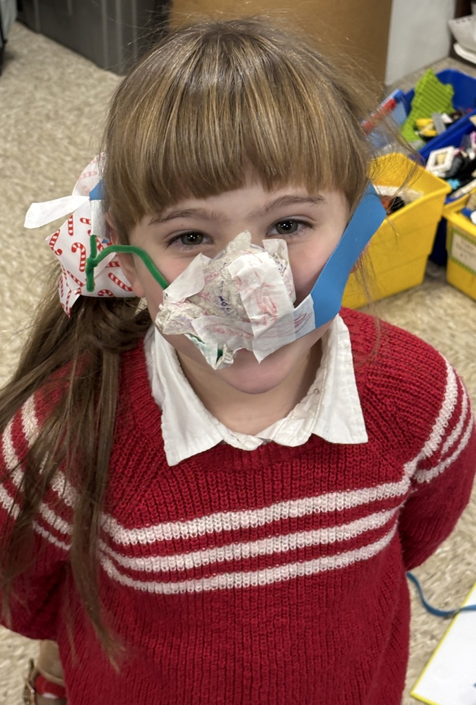 student with nose cover 