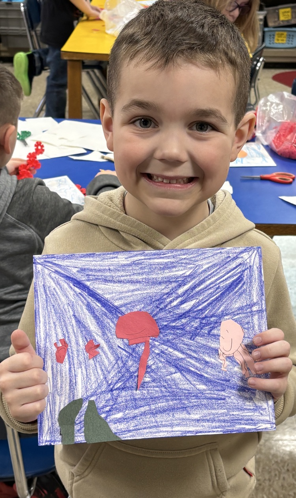 student with ocean picture