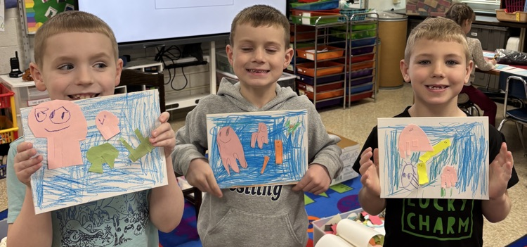 student with ocean picture