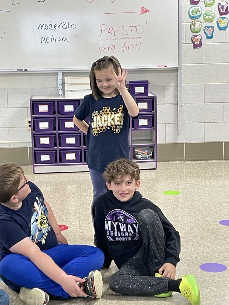 students playing a game