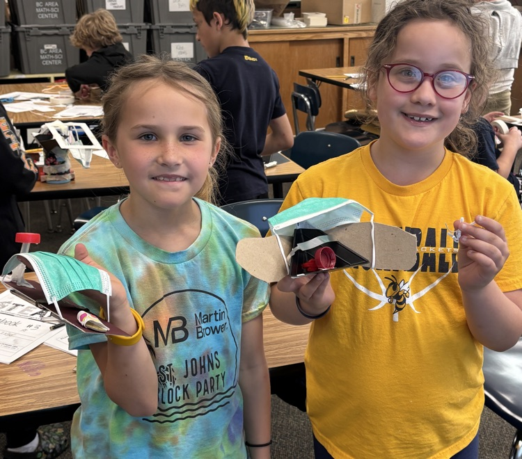 student with plane 