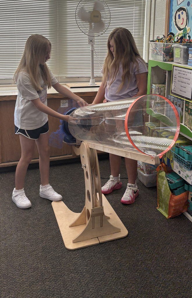 student with wind tunnel 