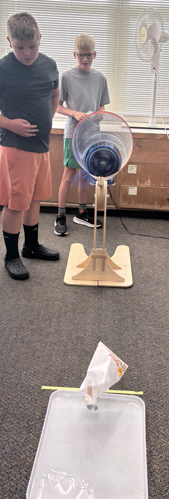students with wind tunnel 