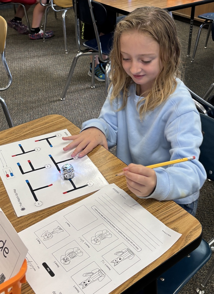 student with robot 