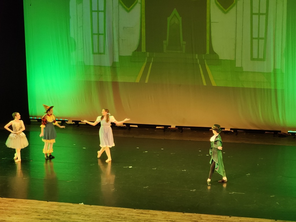 3rd and 4th graders at a dance performance by the Academy of Performing Arts...