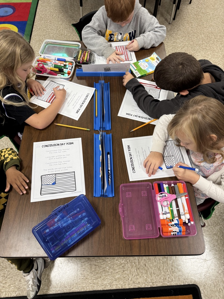 students writing