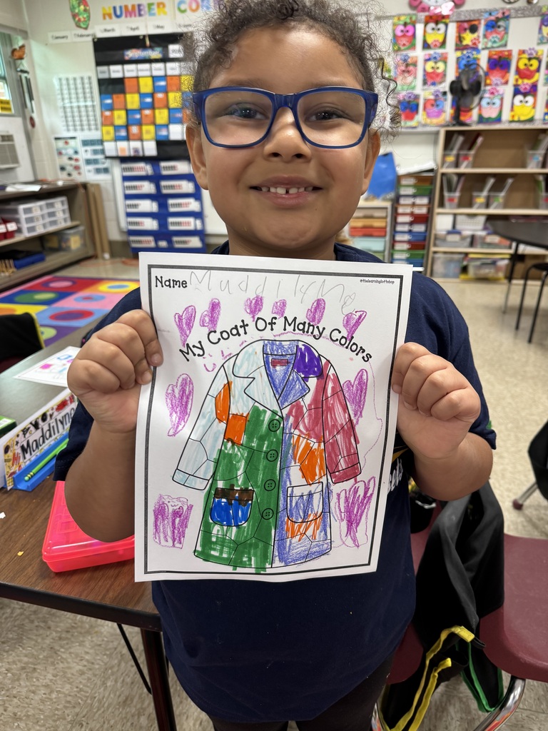 student with a picture
