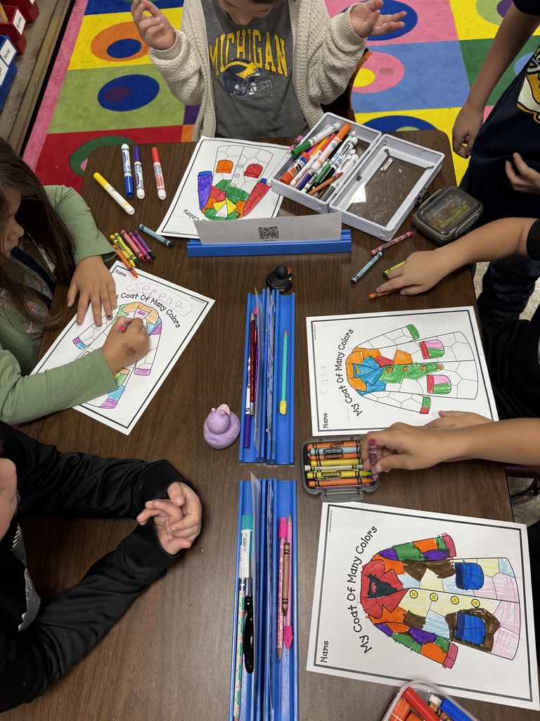 students coloring pictures
