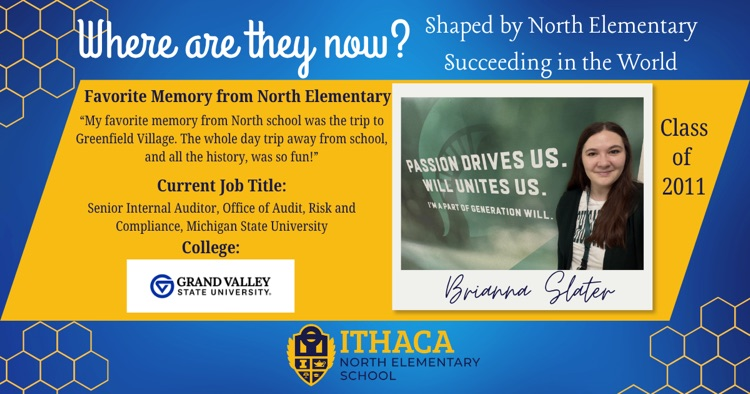 Another alumni post from ‘Where are they now?’ today we feature an alumni from the class of 2011 Brianna Slater.  