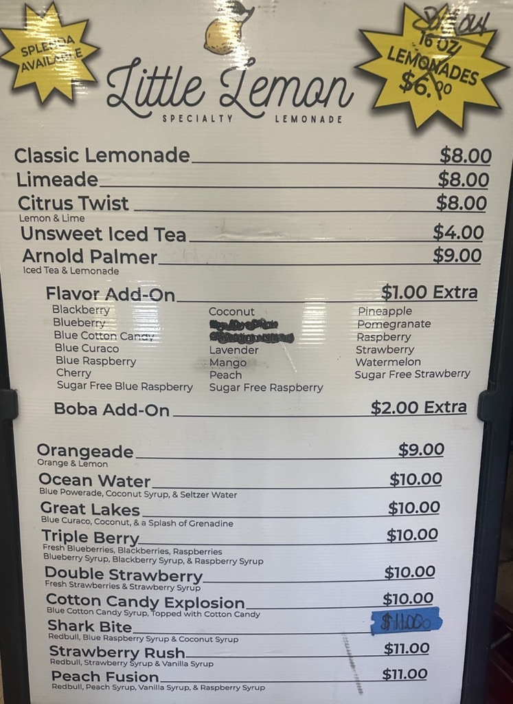 little lemon menu