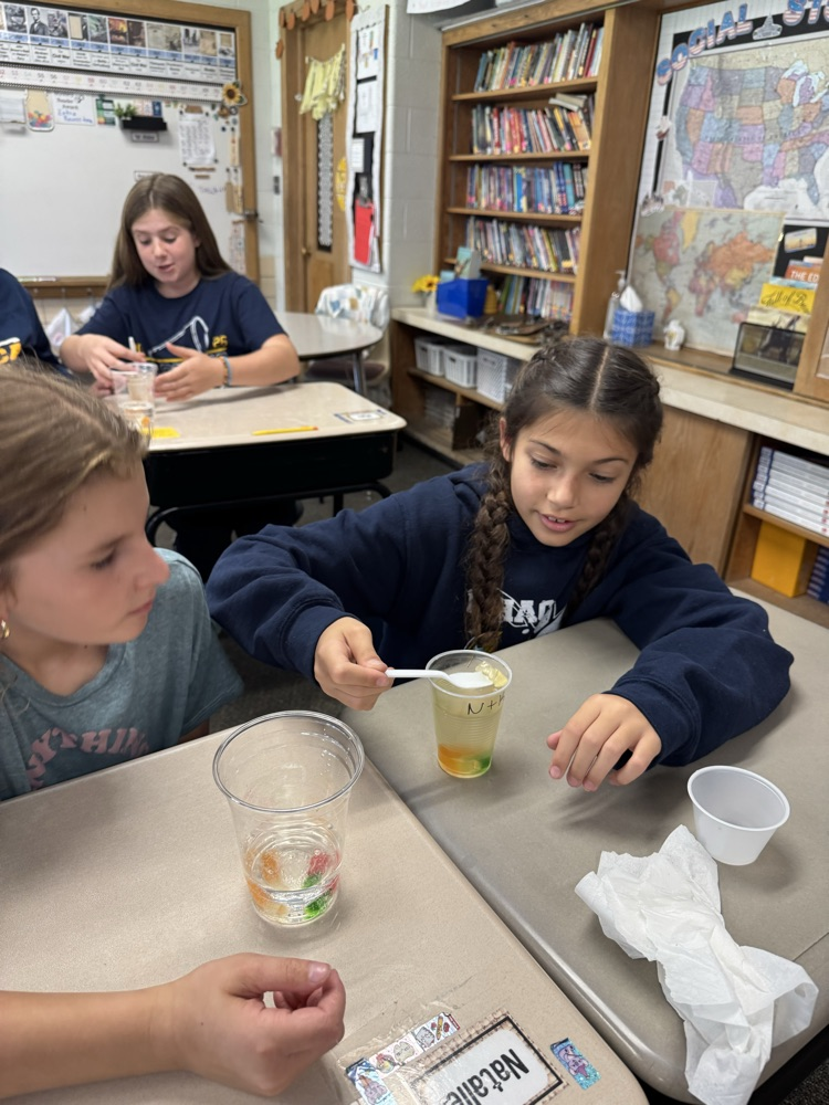 students doing science experiment 
