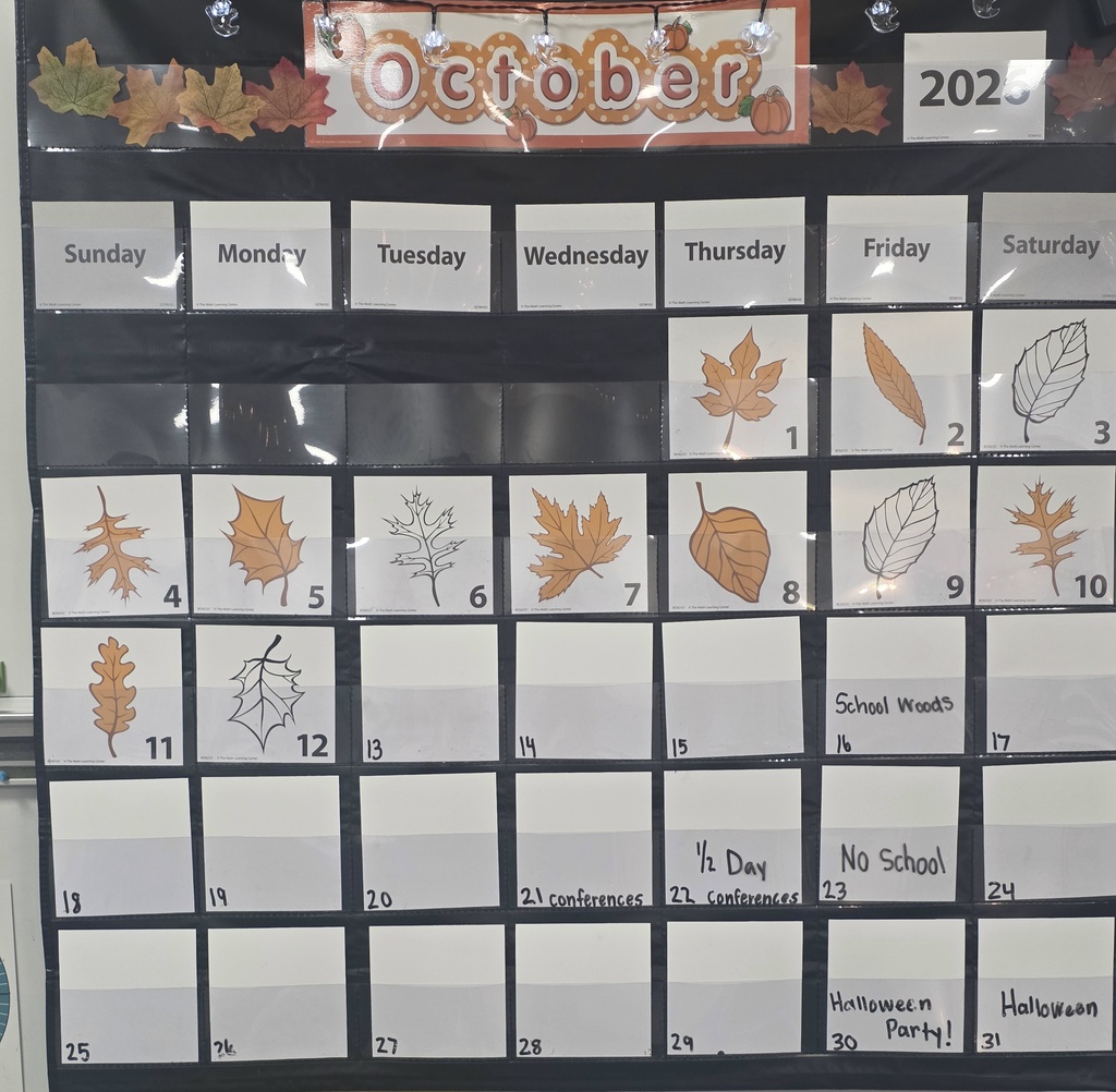 Calendar with leaves.