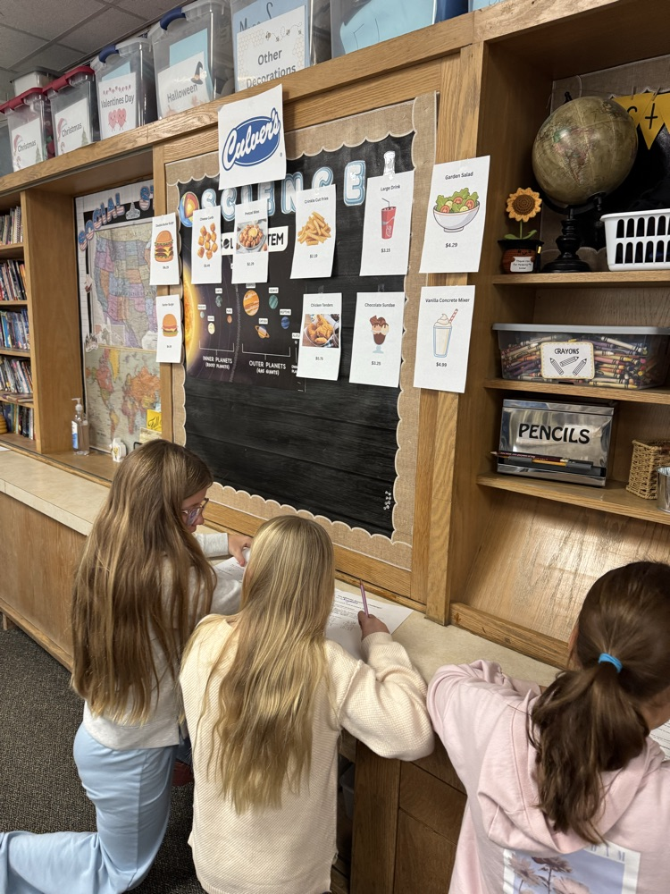 students working on math