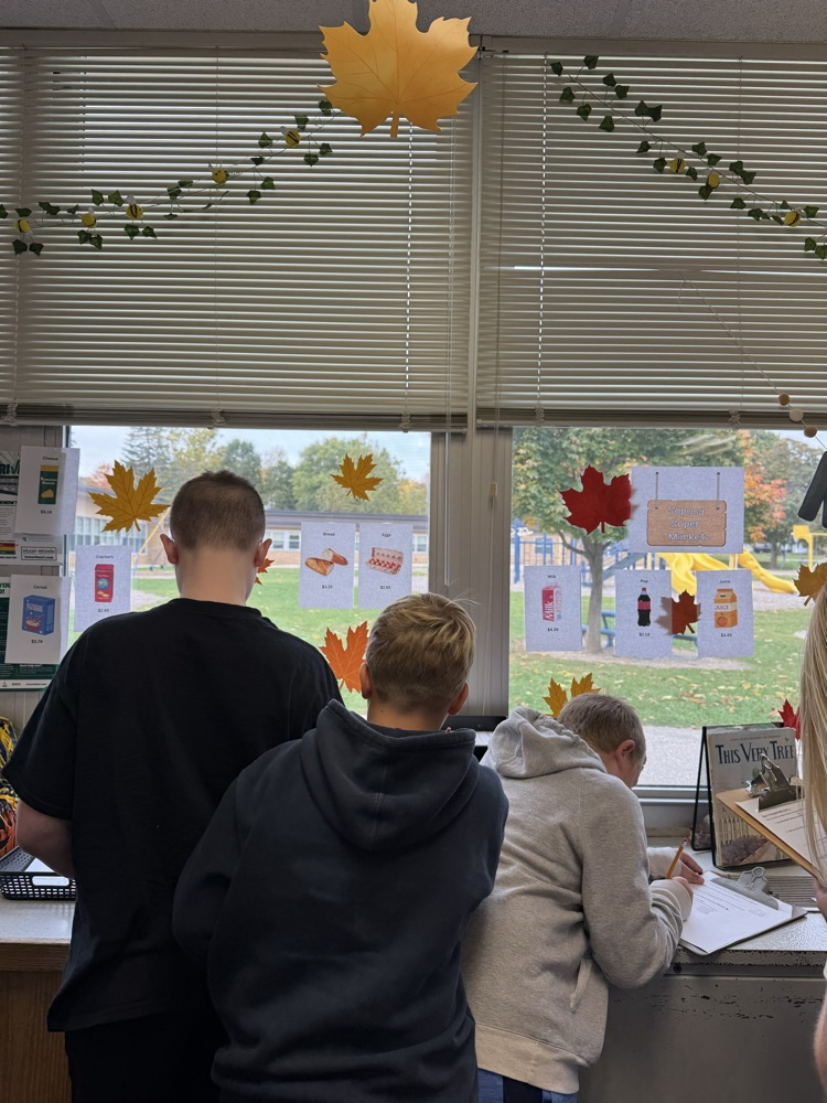 students working on math