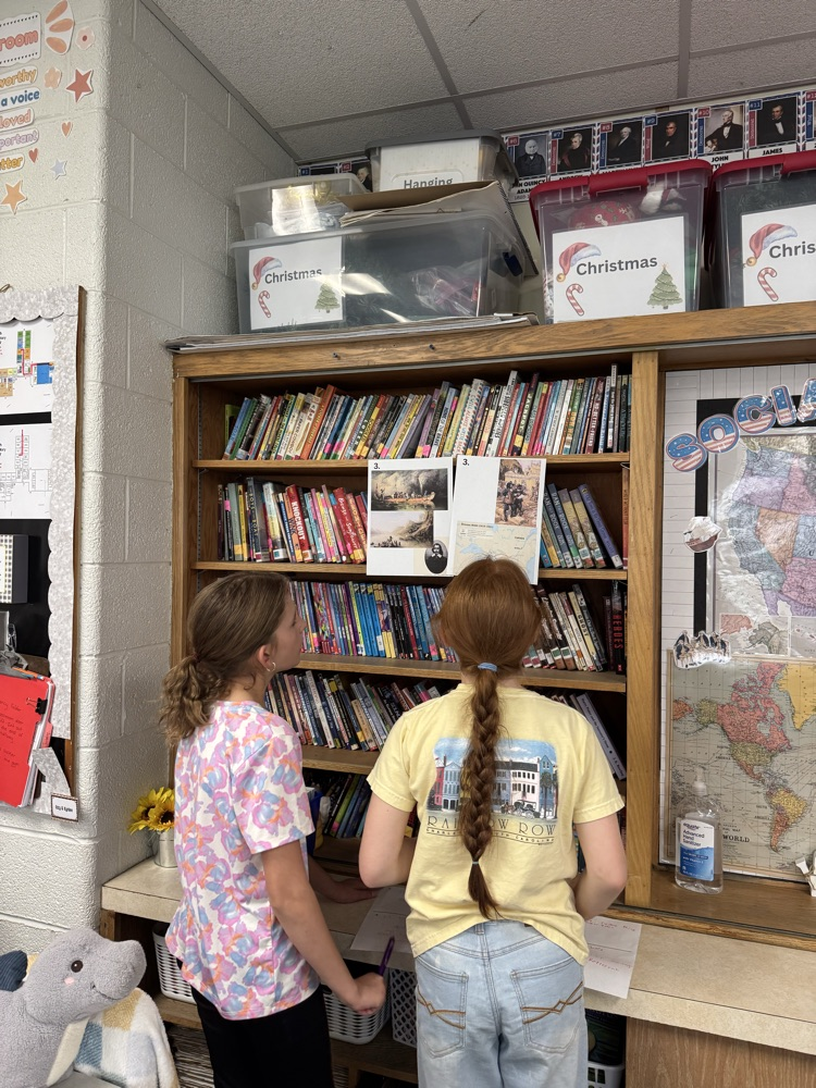 students analyzing images