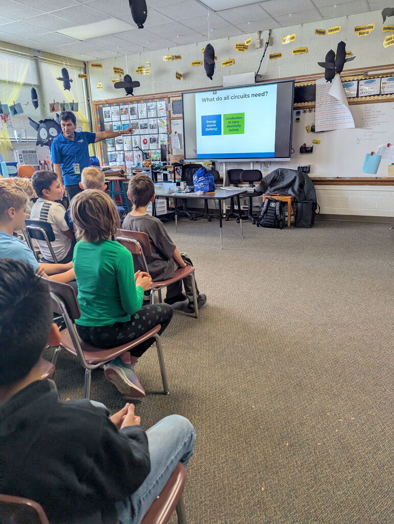 Consumers Energy presenting to 4th graders