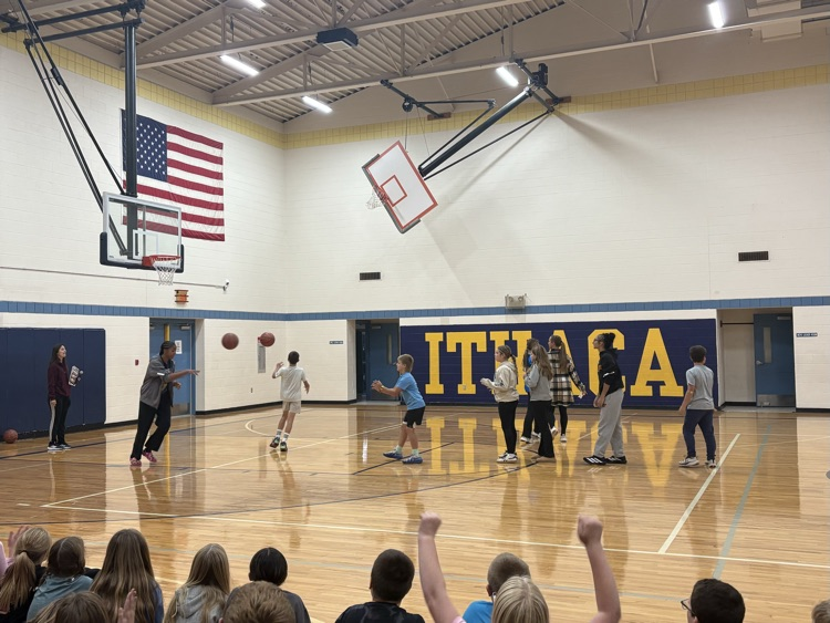 Kids playing basketball