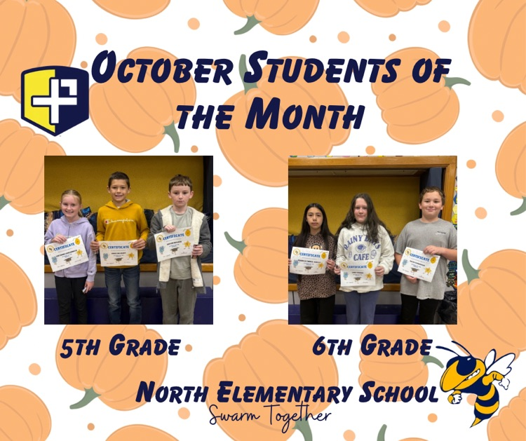 our 5th and 6th grade students of the month