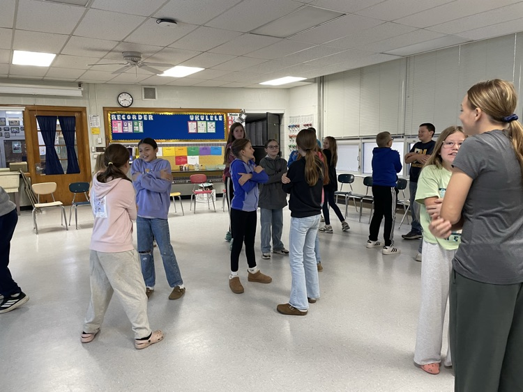 students dancing