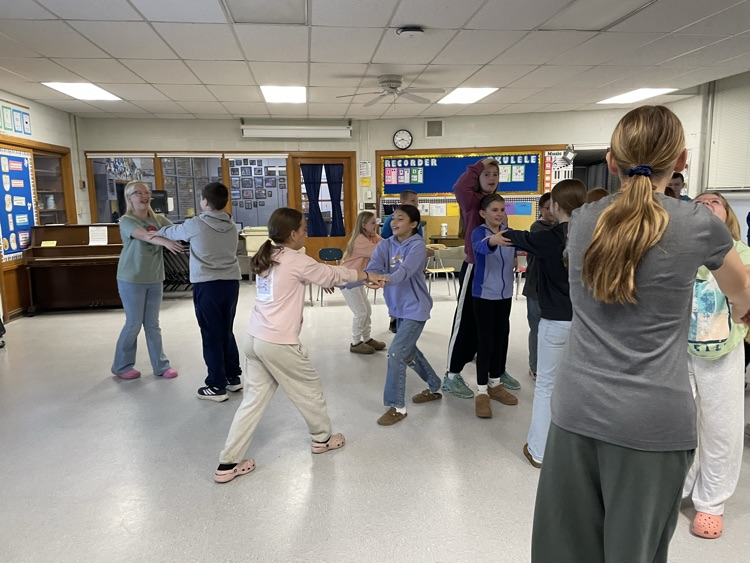 students dancing