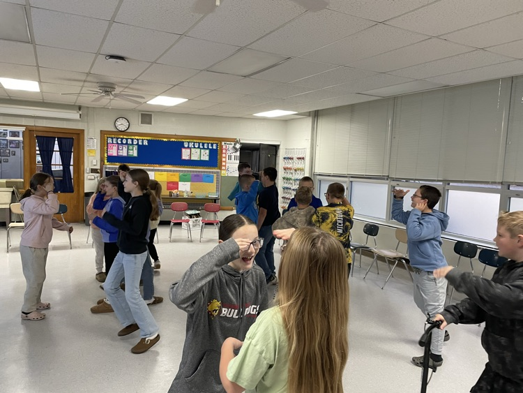 students dancing