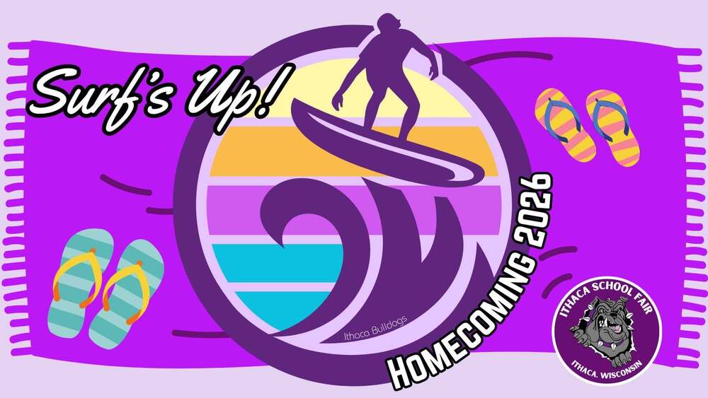 104th Ithaca School Fair and Homecoming Surf's Up banner