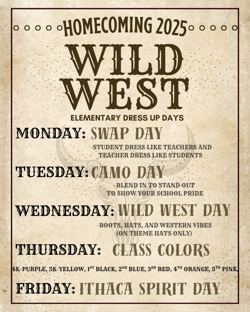 2025 Homecoming Dress Up Days Elementary