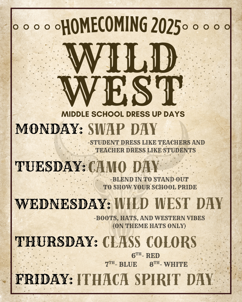 2025 Homecoming Dress Up Days Middle School