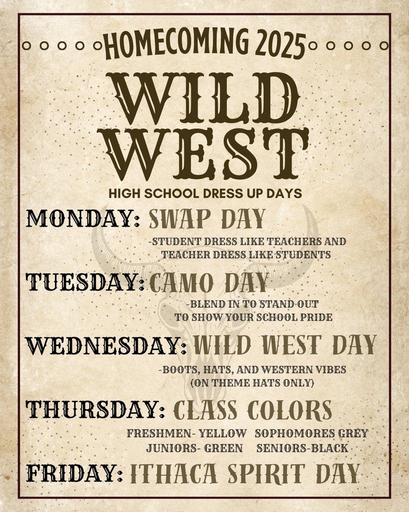 2025 Homecoming Dress Up Days High School