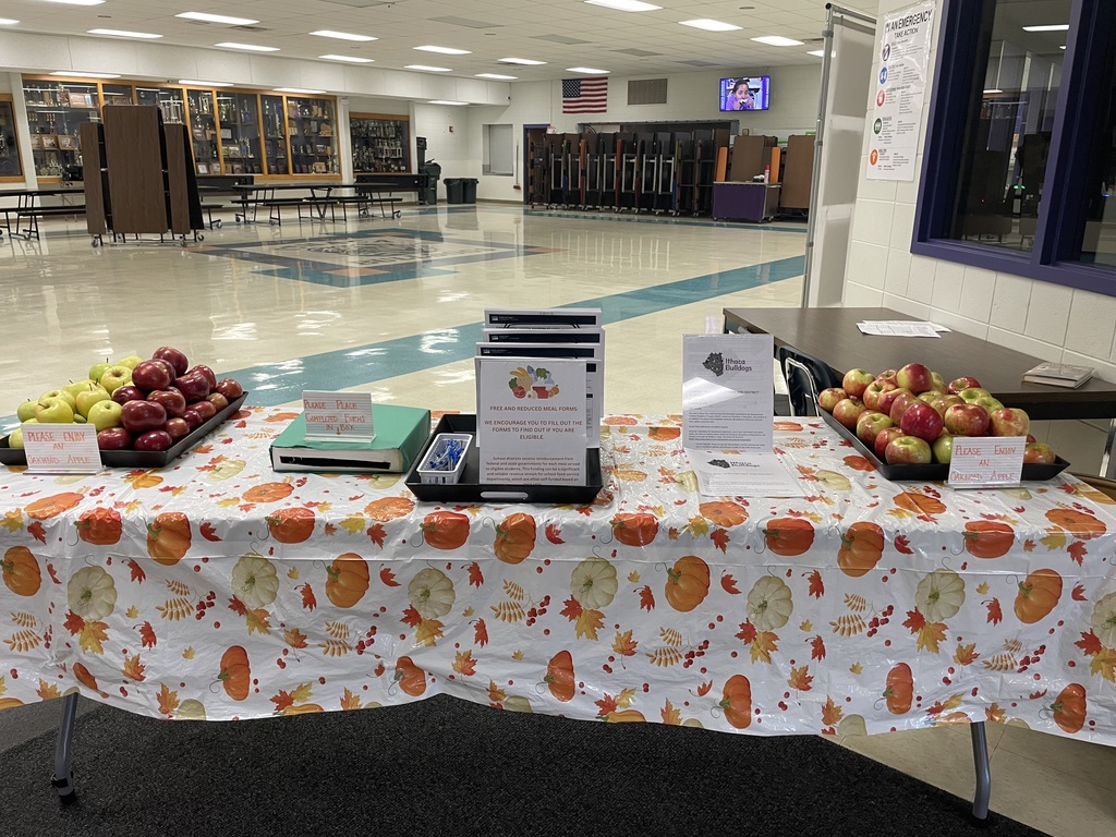 Free and Reduced Meals and nutrition department table at P/T conferences 2025 with snacks