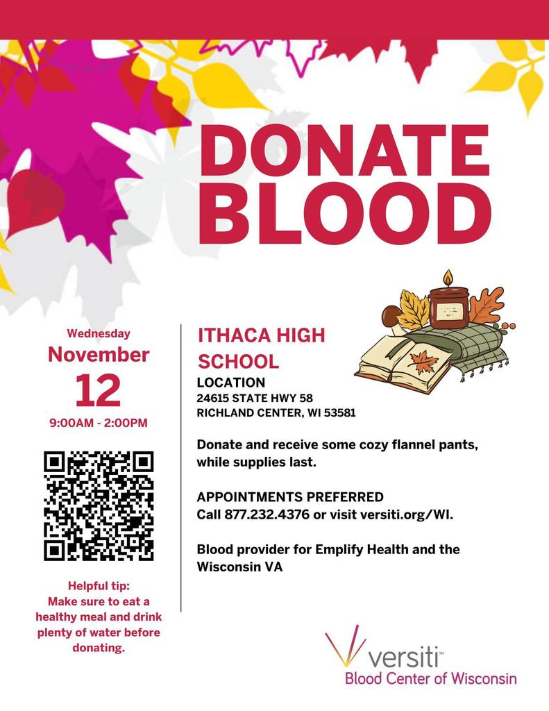 Ithaca FFA Blood Drive Fall 2025