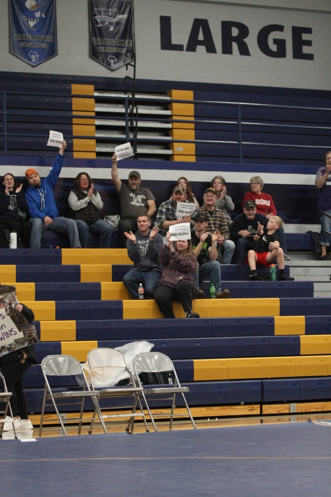 Congratulations, Ashtin Bennett on 100th win! crowd cheers