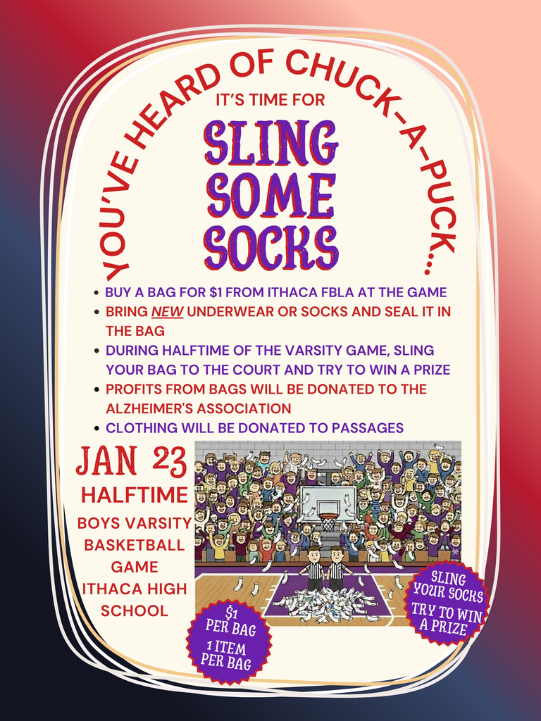 Sling Some Socks - Ithaca FBLA fundraising event for Passages and Alzheimer's Association 2026