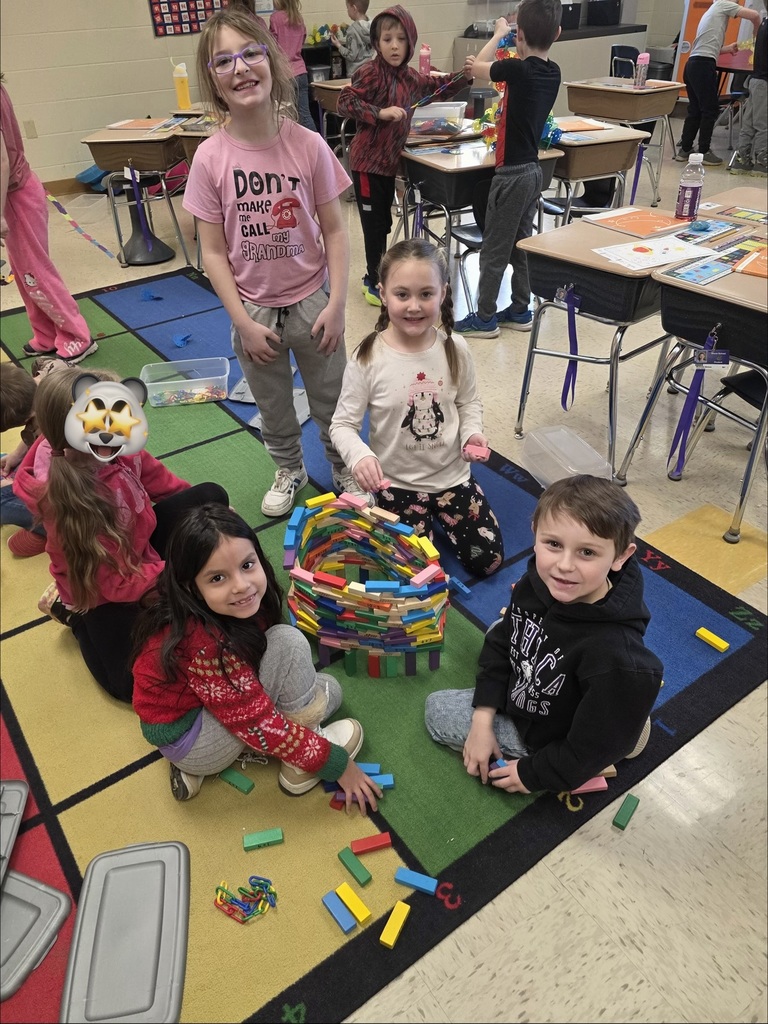 K-2 Indoor recess Jan 2026 teamwork blocks